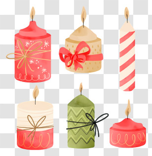 Candles - Decorative Candles For Festive Occasions Transparent PNG