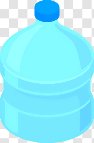 Icon - Large Blue Water Bottle For Hydration Transparent PNG