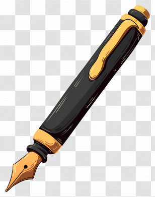 Fountain Pen - Classic Fountain Pen Illustration Transparent PNG