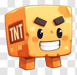 Minecraft Tnt - Cartoon TNT Block Transparent PNG
