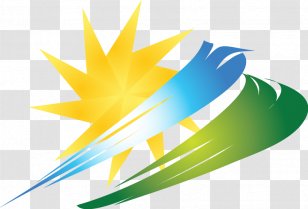 Yellow Blue - Symmetry - Painted Color Crossed Darts Transparent PNG