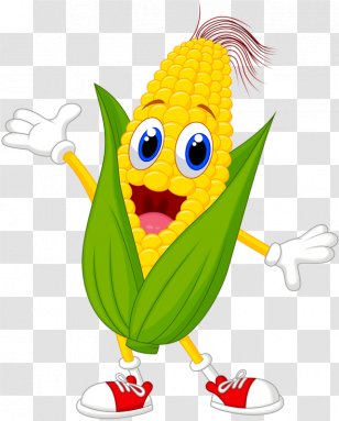 Corn On The Cob Maize Royalty-free Cartoon - Yellow - Vegetable And Fruit Industry Card Transparent PNG