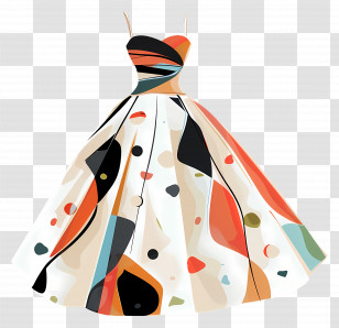 Wedding Party Dress - Colorful Fashionable Dress Transparent PNG