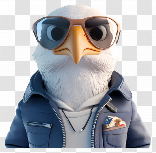 Bald Eagle - Cool Eagle Cartoon With Sunglasses Transparent PNG
