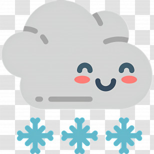 Snowy Weather - Snowy Cloud With Snowflakes Transparent PNG