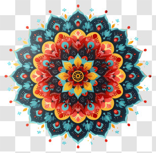 Mandala - Colorful Mandala Pattern Artwork Transparent PNG