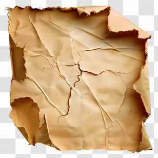 Old Torn Paper - Aged Crumpled Parchment Paper With Worn Texture Transparent PNG