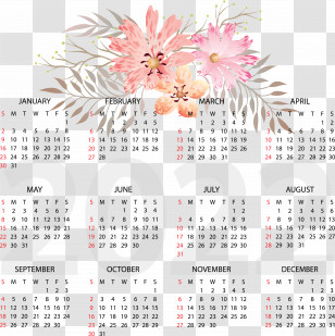 Calendar 2022 Calendar Year January Transparent PNG