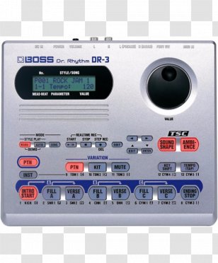 Drum Machine Boss Corporation Doctor Rhythm DR-110 Electronic Drums - Flower Transparent PNG