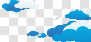 Cloud Banner Computer File - Blue Transparent PNG