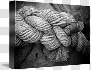Black And White Monochrome Photography Rope Yarn - Art - Knot Transparent PNG