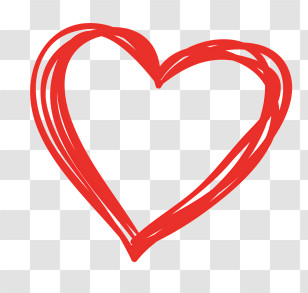 Heart - Hand-drawn Red Heart As Love Symbol Transparent PNG