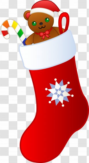 Candy Cane Christmas Stockings Clip Art - Card - Stocking Sock Cliparts Transparent PNG