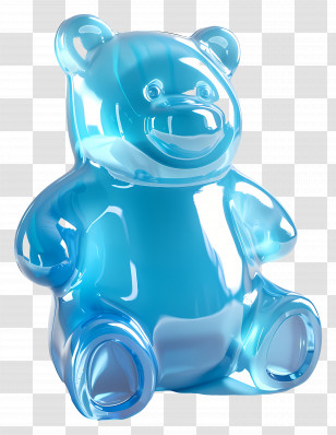 Gummy Bears - Blue Jelly Bear Toy Illustration Transparent PNG