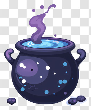 Cauldron With Bubbling Potion - Magic Bubbling Cauldron In Fantasy Illustration Transparent PNG