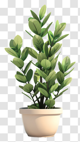 Zz Plant - Potted Indoor Plant For Home Decor Transparent PNG