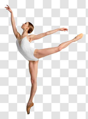 Ballet Dancer - Ballet Dancer In White Costume Transparent PNG