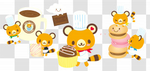 Tenorikuma - Baking Bears Cartoon Characters Transparent PNG