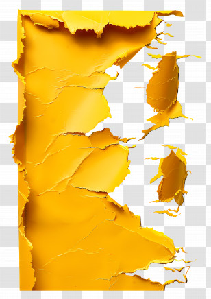 Yellow Torn Paper - Yellow Torn Paper Texture Design Transparent PNG