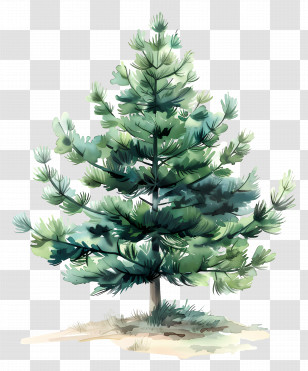 Pine Tree - Evergreen Pine Tree Illustration Transparent PNG