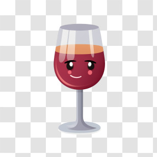 Wine - Smiling Red Wine Glass Transparent PNG
