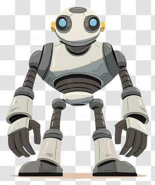 Cartoon Robot - Futuristic Robot Cartoon Illustration Transparent PNG