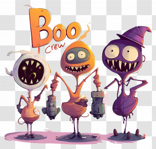 Boo Crew - Boo Crew Cartoon Characters Transparent PNG