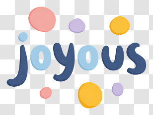 Joyous - Joyous Colorful Lettering Transparent PNG