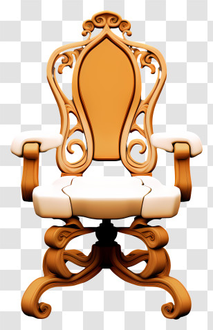 Ornate Chair - Ornate Wooden Chair With Cushions Transparent PNG