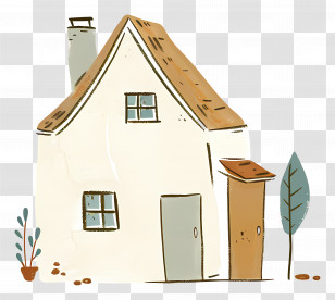Cozy House - Simple House Illustration Transparent PNG