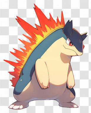 Quilava - Fire Creature With Flames On Back Transparent PNG