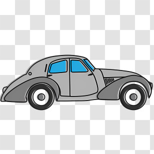 Car - Retro Car Sketch Illustration Transparent PNG