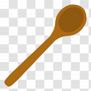 Spoon - Simple Wooden Spoon For Kitchen Use Transparent PNG