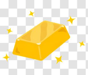 Clipart - Shiny Gold Bar Transparent PNG