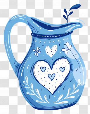 Tea Pitcher - Blue Decorative Pitcher For Home Decor Transparent PNG