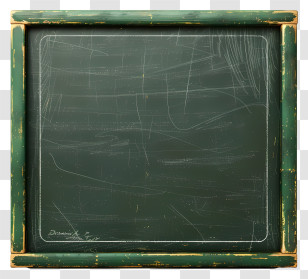 Empty Blackboard - Old Green Chalkboard Transparent PNG