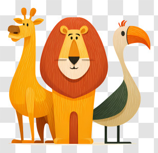 Zoo Logo - Cartoon Animals Illustration Transparent PNG