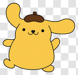 Pompompurin - Yellow Dog Cartoon Character Transparent PNG