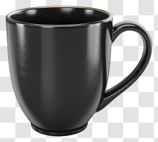 Coffee Mug - Black Ceramic Coffee Mug Transparent PNG