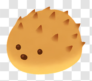 Food Elements - Cute Hedgehog Shaped Bread Transparent PNG