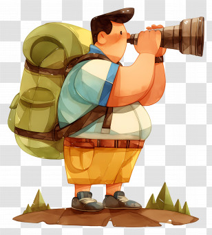 Explorer Man - Explorer With Binoculars Transparent PNG
