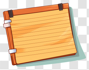 Hand Drawn Paper Note Sticker - Wooden Sign For Notices Transparent PNG