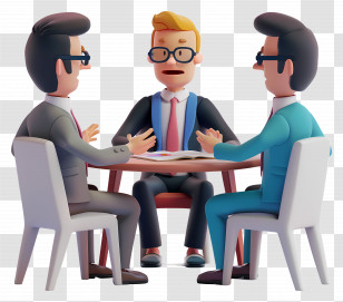 Businessman Meeting - Business Professionals Having An Official Meeting Transparent PNG