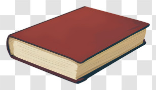 Book - Closed Red Hardcover Book Illustration Transparent PNG