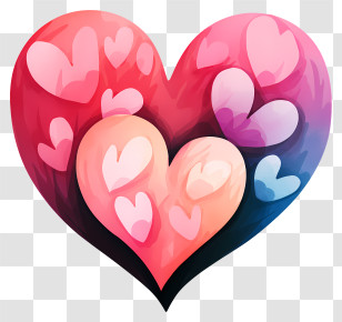 Watercolor Heart - Colorful Hearts Illustration For Romance Transparent PNG