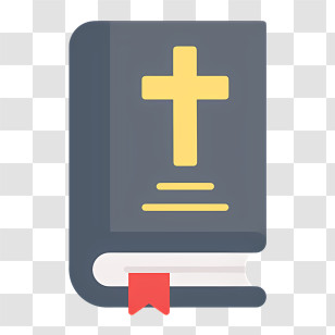 Holy Bible Book - Illustrated Holy Bible With Cross Icon Transparent PNG