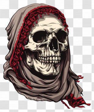 Skull - Skull With Hood For Halloween Transparent PNG