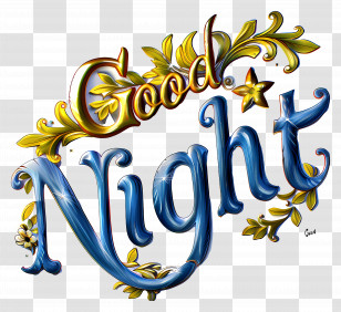 Good Night - Good Night With Stars Transparent PNG