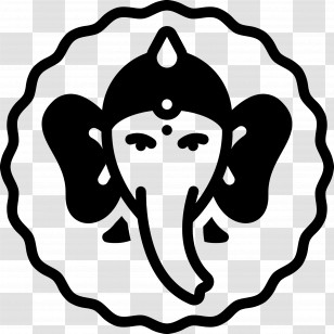 Ganesh Chaturthi - Ganesha Elephant Head Symbol Transparent PNG