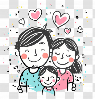Family - Happy Family Cartoon Transparent PNG